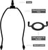 Lamp Shade Harps Holder Adjustable Kit - 8 10 Inch with E26 UNO Light Base Set Lampshades parts for Table and Floor Lamps finials Bracket Light Fitting - 2 Pack (Black, 8 Inch)