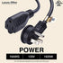 1 Foot Extension Cord - Flat Plug Space Saver Short Cable, Three Prong, 16 AWG Thickness - By Luxury Office (1)
