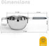 600ML Stainless Steel Double Boiler Pot with Heat Resistant Handle For Melting Chocolate, Butter,Candle and Soap Making