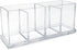 Isaac Jacobs 4-Compartment Clear Acrylic Organizer with Lid (9 L x 3 W x 4 H), Makeup Brush Holder, Sectional Tray, Storage Solution for Makeup, Crafts, Office Supplies & More (1, Clear)