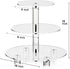 Acrylic Cupcake Stand, Clear Dessert Tower Holder Display with Base for Wedding, Party, Baby Shower, 3 Tier Round, Transparent