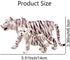 TOYMANY 4PCS Realistic White Tigers Figurines with Tiger Cubs, 2-6" Jungle Animals Figures Family Set Includes Baby Tigers, Educational Toy Cake Toppers Christmas Birthday Gift for Kids Toddlers