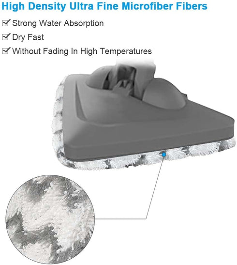 Fushing 3Pcs Washable Microfiber Steam Mop Pads Cleaning Pads Replacement Pads for Shark Lift-Away Genius Steam Mop S3973D S5003D S6001 S6002 S6003 3973WM S5001 S5002(Triangle)