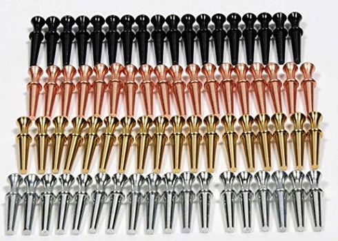 Cribbage Pegs Friends and Family Pack - Premium Metal Cribbage Pegs Set of 72 in Four Colors; 1? Tall; Fit 1/8 Holes, Red Velveteen Pouch, Bundled Items