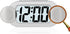 Kids Alarm Clock - Plumeet Large Digital LCD Travel Alarm Clocks with Snooze and Night Light - Ascending Sound and Handheld Size - Best Gift for Kids (White)