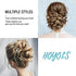 Hoyols U Shaped Hair Pins Blonde, Assorted Size U Shape Bobby Pins, Metal Bun Clips Crimped Design with Ball Tips for Buns Women Girls Grips Hairstyle Updo Thin Thick Hair Gold, 150 Count (Blonde)