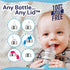 Pura Kiki 11oz/325ml Stainless Steel Sippy Cup Bottle w/ Sleeve, Plastic-Free, MadeSafe Certified, Medical-Grade XL Silicone Sipper Spout Fast Flow Rate for Kids, Toddlers, Babies & Infant - Slate