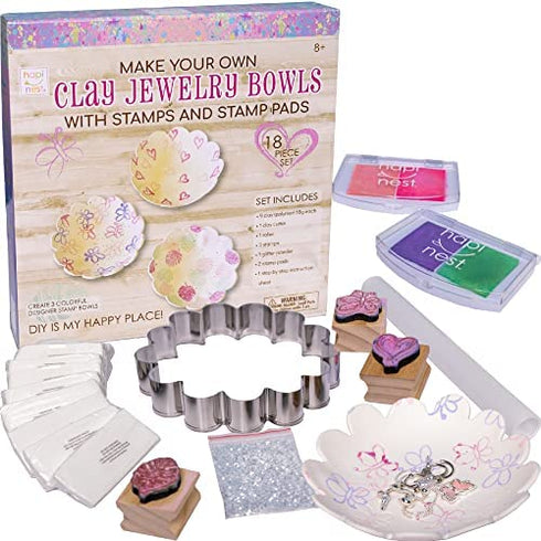 DIY Clay Jewelry Dish with Stamps