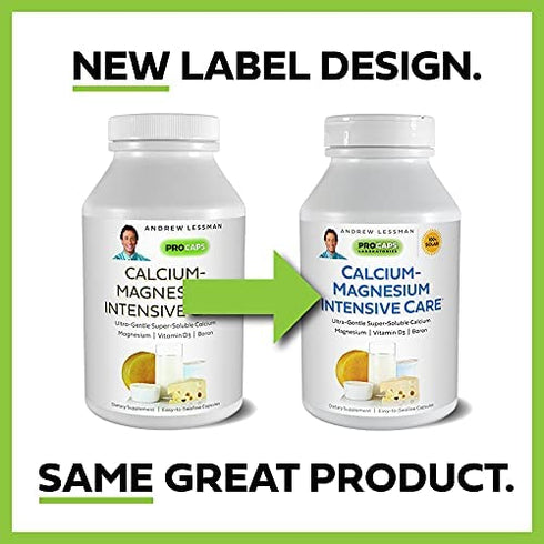 Andrew Lessman Calcium Magnesium Intensive Care 60 Capsules – Bone and Skeleton Health Essentials. Easy to Swallow Capsules with Super Soluble Fine Powder. Gentle to Even The Most Sensitive Stomachs