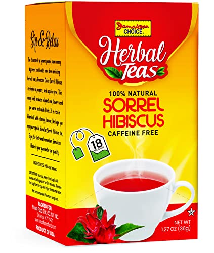 Hibiscus Tea Bags (Sorrel), Flor De Jamaica | 18 Bags (3-Pack)