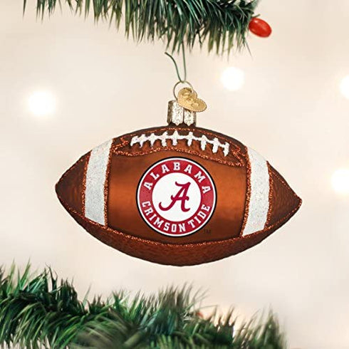 Old World Christmas University of Alabama Glass Blown Ornaments for Christmas Tree Football