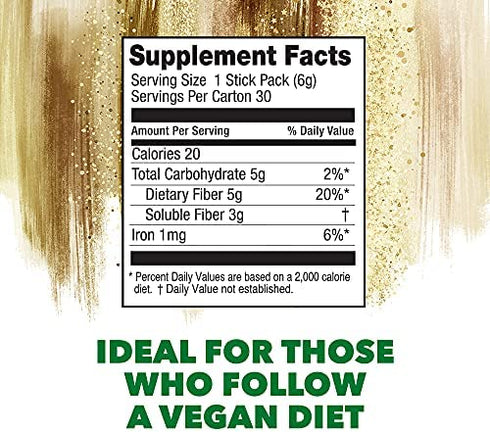 Konsyl Daily Psyllium Fiber Stick Packs - On-The-Go Psyllium Husk Daily Fiber Supplement Powder - Convenient, All-Natural Soluble Fiber, Gluten-Free & Sugar-Free, Vegan & Keto Friendly - 30 Packets