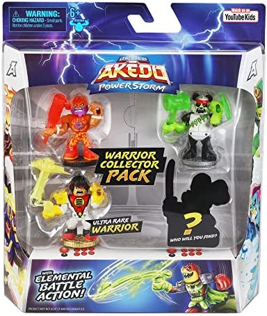 Legends of Akedo Powerstorm Warrior Collector Pack 4 Mini Battling Action Figures Including 1 Ultra Rare Warrior and 1 Mystery Warrior