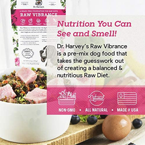 Dr. Harvey's Raw Vibrance Grain Free Dehydrated Foundation for Raw Diet Dog Food (Trial Size 5.5 Oz)