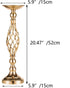 2 Pcs Versatile Metal Flower Arrangement & Candle Holder Stand Set for Wedding Party Dinner Centerpiece Event Restaurant Hotel Decoration (Gold, 2 x M)