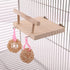 Bird Perches Cage Toys, Bird Wooden Play Gyms Stands with Acrylic Wood Swing, Rattan Ball, Ferris Wheel, Bird Perch Chewing Toys for Green Cheeks, Baby Lovebird, Chinchilla, Hamster