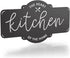 Barnyard Designs Rustic Metal Kitchen Wall Decor Sign, Country Farmhouse Decoration for Your Home, Kitchen, or Dining Room, 16 x 8.5