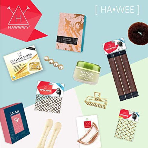 Hawwwy Premium 3 Piece Hair Bun Maker, Snap-and-Roll Bun Hair Tool- Magic Bun Tool, Perfect Bun Makers Hair Pins French Twist Donuts for Updos Kids - 3 Pack mix of Yellow, Light Brown and Dark Brown