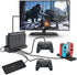 2019 Hub Dock for Nintendo Switch Dock, Switch USB Hub for Nintendo Switch with 4 Output Ports for Wired Pro Controllers, Keyboard, Joy-Con Dock, Switch Controller Adapter, Mobile Phone, etc