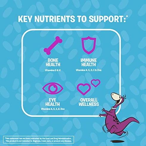 Flintstones SuperBeans, Kids Multivitamin with Immunity Support with Vitamins A, D, Iodine & Zinc to Support Healthy Growth, Fruit Flavored, Vegetarian, Jelly Bean Chews, 90 Count (Packaging may vary)