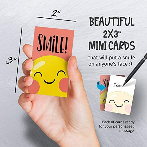 Affirmation Cards For Women Encouragement Cards 48 | Inspirational Gifts For Women and Men | Happy Motivational Inspirational Messages | Bloom Into Joy With Mini Quote Note Cards Just Because I Love You | Fun Notes Size 2" x 3"