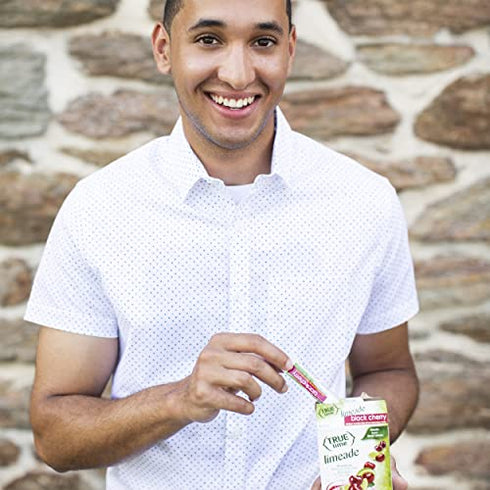 TRUE LIME Black Cherry Limeade Drink Mix (10 Count - 1 pack) | Made from Real Limes | No Preservatives, No Artificial Sweeteners, Gluten Free | Water Flavor Packets & Water Enhancer with Stevia