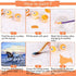 Toudorp Paint by Numbers Kits 16x20 inches Canvas Painting for Adults Beginner and Kids with Acrylic Paints and Brushes - The Sweet Horse Couple (Without Frame)