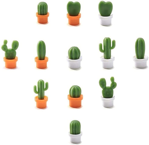 TabEnter Decorative Refrigerator Magnets, Perfect Fridge Magnets for House Office Personal Use (12Pcs Cactus)