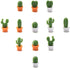 TabEnter Decorative Refrigerator Magnets, Perfect Fridge Magnets for House Office Personal Use (12Pcs Cactus)