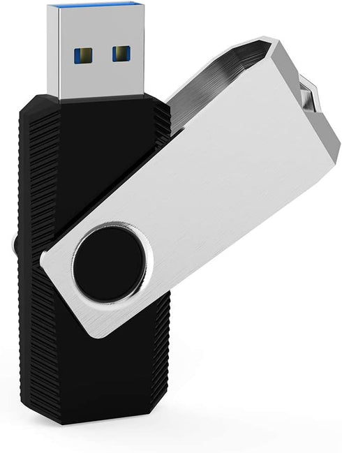 64 GB Flash Drive, Aiibe USB Flash Drive Thumb Drive 64GB Memory Stick Zip Drive Swivel Design Pen Drive Fold Storage Jump Drive 64 G USB 2.0 Black