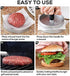 FAVIA Burger Press Patty Maker with 100 Wax Papers Set I Non-Stick Hamburger Meat Mold Ring for Beef Veggie Burger BBQ Barbecue Grill BPA Free Dishwasher Safe