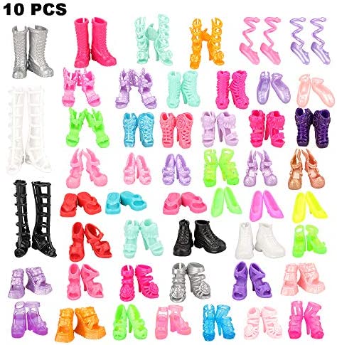 BM 75 Pieces Doll Clothes and Accessories for 11.5 Inch Girl Doll Include 15 Pcs Party Dresses, 10 Pcs Shoes, 10 Pcs Bags, 40 Pcs Different Doll Accessories