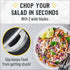 Checkered Chef Mezzaluna Salad Chopper - Stainless Steel Rocker Knife for Lettuce & Vegetables w/ Blade Covers?