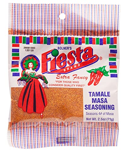 Bolner's Fiesta Brand Tamale No MSG Seasoning Bundle - 1 each of Tamale Meat Seasoning 5.25 Ounces and Tamale Masa Seasoning 2.5 Ounces