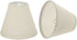 Aspen Creative White, 32118-2 Small Hardback Empire Shape Chandelier Clip-On Lamp Shade Set (2 Pack), Transitional Design, 6" Bottom Width (3" x 6" x 5")