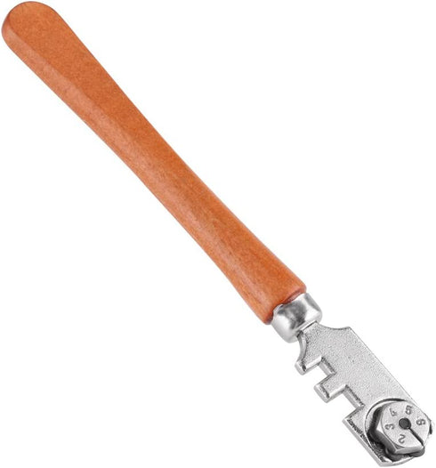 Glass Cutting Tool, Professional Six-Wheel Glass Tile Cutter Craft Cutting Kit Tool for 4-10mm Windows Panes, Mirror and Stained Glasses