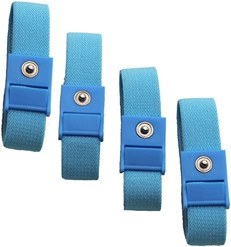 Adjustable Estim Wrist Strap Components 4pcs Blue Stim Loops 4pcs White Wires