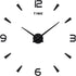 Aililife 3D DIY Wall Clock Decor Sticker Mirror Frameless Large DIY Wall Clock Kit for Home Living Room Bedroom Office Decoration (Black)