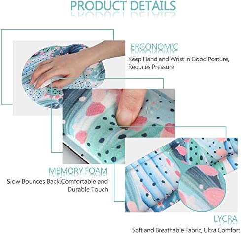 HAOCOO Keyboard Wrist Rest and Ergonomic Mouse Pad Wrist Support Set with Non-Slip Backing Memory Form-Filled, Easy-Typing and Pain Relief for Gaming Office Computer Laptop (Painted Cactus)