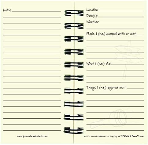 Camping, The Campers Journal - MINI Kraft Hard Cover (prompts on every page, recycled paper, read more...)