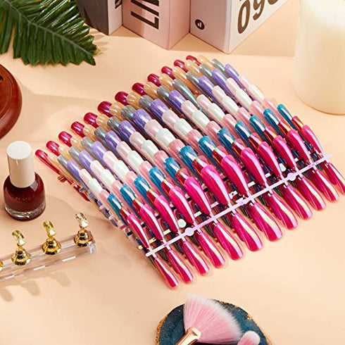 240 Pieces Extra Long Press on Nails Ballerina Coffin False Nails Solid Color Full Cover Fake Nails Artificial Acrylic Nails for DIY Nail Salon Women Girls (Aurora Pattern)