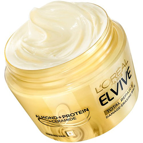 L'Oreal Paris Hair Expert Total Repair 5 Damage-Erasing Balm, Deeply repairs and reconstructs- dry, chemically treated hair, 8.5 oz. (Packaging May Vary)