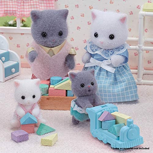 Calico Critters Persian Cat Twins, Dolls, Dollhouse Figures, Collectible Toys; Figure & Accessory Included
