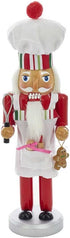 Kurt Adler Rosy Red Baking Nutcracker Chef 10 inch Wood Decorative Tabletop Figurine