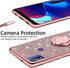 B-wishy for Motorola Moto G Pure Case.Moto G Power Case 2022 for Women, Glitter Crystal Butterfly Heart Floral Slim TPU Luxury Bling Cute Cover with Kickstand+Strap for Motorola Moto G Pure (Pink)