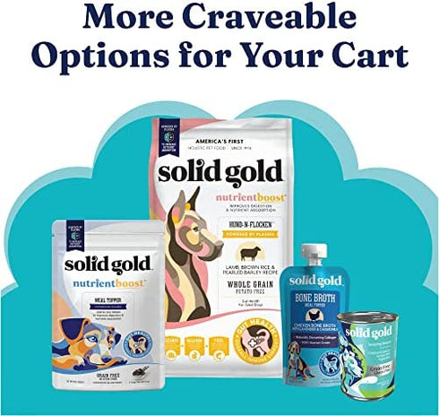 Solid Gold SeaMeal Multivitamin for Dogs & Cats - Grain Free Kelp Supplement - Digestive Enzymes for Dogs - Gut Health & Immune Support - Healthy Skin & Coat - Omega 3 & Superfood Powder - 5 oz