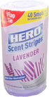 Hero Lavender Scent Stripes Flap Tie Small Garbage Bags, 4 gallon, 40 count