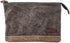 Gootium Waxed Canvas Zip Pouch Set - Zippered Makeup Bag Office Supply Folio Pencil Bag Multipurpose Organizer Accessories Holder (2-PACK)