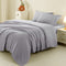 LIANLAM Full Bed Sheets Set - Super Soft Brushed Microfiber 1800 Thread Count - Breathable Luxury Egyptian Sheets 16-Inch Deep Pocket - Wrinkle and Hypoallergenic-4 Piece(Full, Grey)