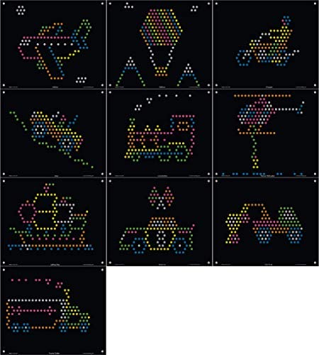 IllumiPeg Things That Go Refill templates for Basic Fun Lite Brite Ultimate Classic (10 Sheets, 7x8)